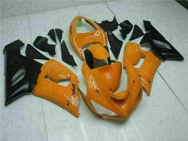 Inexpensive 2005-2006 Orange Kawasaki ZX6R Bike Fairing Inexpensive 2005-2006 Orange Kawasaki ZX6R Bike Fairing