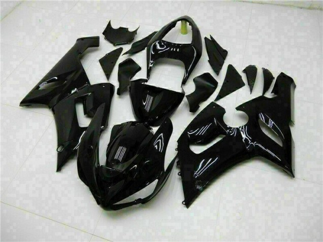 Inexpensive 2005-2006 Glossy Black Kawasaki ZX6R Motor Fairings Inexpensive 2005-2006 Glossy Black Kawasaki ZX6R Motor Fairings