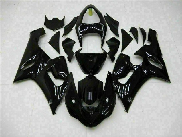 Inexpensive 2005-2006 Glossy Black Kawasaki ZX6R Motor Fairings Inexpensive 2005-2006 Glossy Black Kawasaki ZX6R Motor Fairings