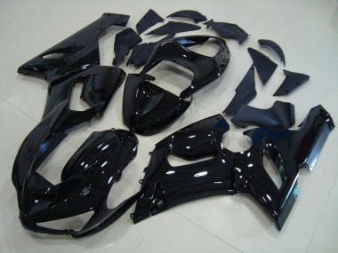 Inexpensive 2005-2006 Glossy Black Kawasaki ZX6R Motorcycle Fairings