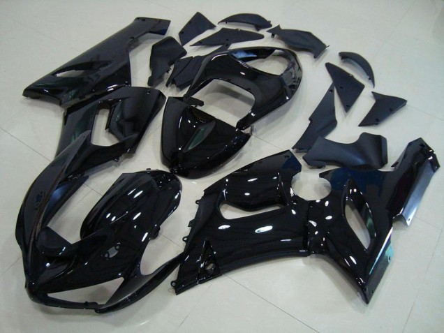 Inexpensive 2005-2006 Glossy Black Kawasaki ZX6R Motorcycle Fairings Inexpensive 2005-2006 Glossy Black Kawasaki ZX6R Motorcycle Fairings