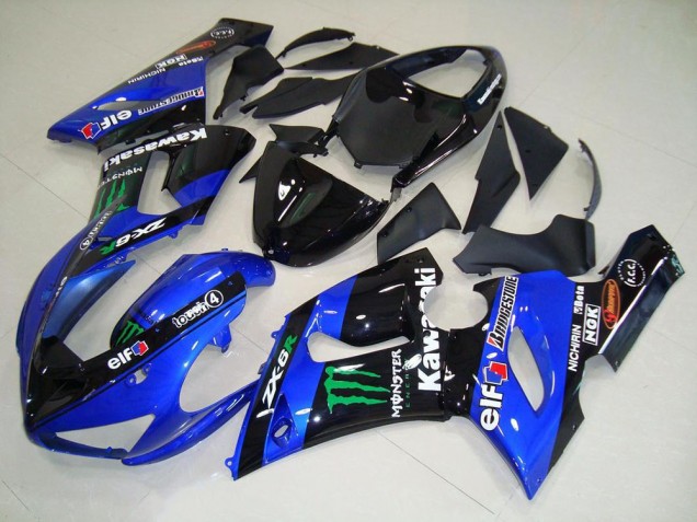 Inexpensive 2005-2006 Candy Blue Monster Kawasaki ZX6R Motorcycle Fairing Kits Inexpensive 2005-2006 Candy Blue Monster Kawasaki ZX6R Motorcycle Fairing Kits