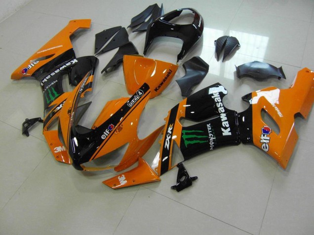 Inexpensive 2005-2006 Orange Monster Kawasaki ZX6R Bike Fairing Inexpensive 2005-2006 Orange Monster Kawasaki ZX6R Bike Fairing