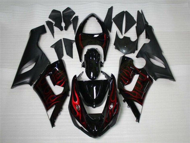 Inexpensive 2005-2006 Red Black Kawasaki ZX6R Motor Bike Fairings Inexpensive 2005-2006 Red Black Kawasaki ZX6R Motor Bike Fairings