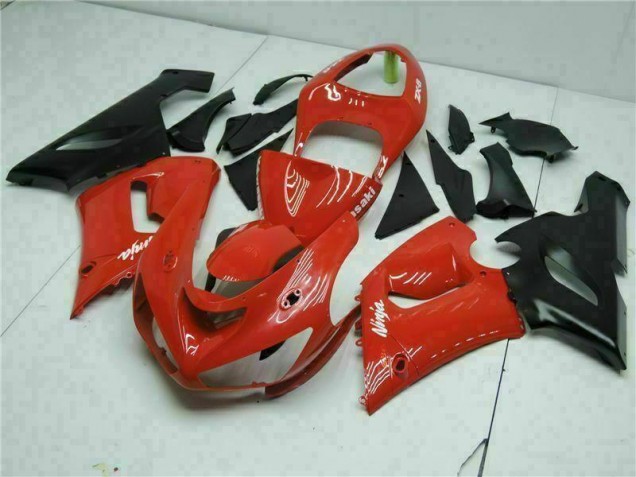 Inexpensive 2005-2006 Red Kawasaki ZX6R Bike Fairing Kit Inexpensive 2005-2006 Red Kawasaki ZX6R Bike Fairing Kit