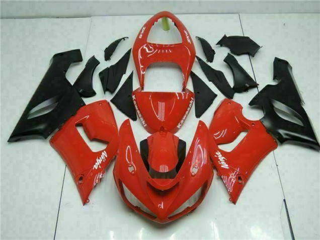 Inexpensive 2005-2006 Red Kawasaki ZX6R Bike Fairing Kit Inexpensive 2005-2006 Red Kawasaki ZX6R Bike Fairing Kit
