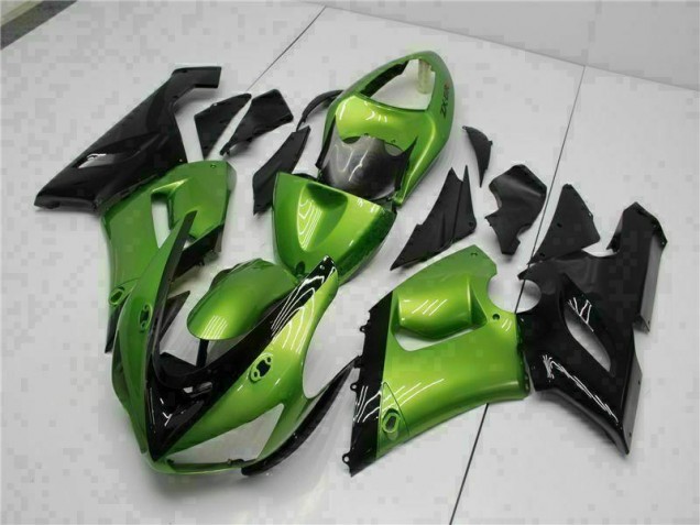 Inexpensive 2005-2006 Green Kawasaki ZX6R Motorcycle Bodywork Inexpensive 2005-2006 Green Kawasaki ZX6R Motorcycle Bodywork