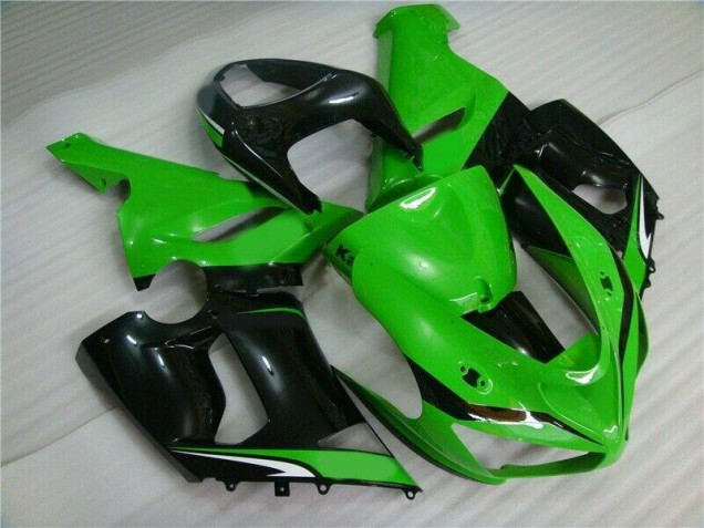 Inexpensive 2005-2006 Green White Black Kawasaki ZX6R Motorcyle Fairings Inexpensive 2005-2006 Green White Black Kawasaki ZX6R Motorcyle Fairings