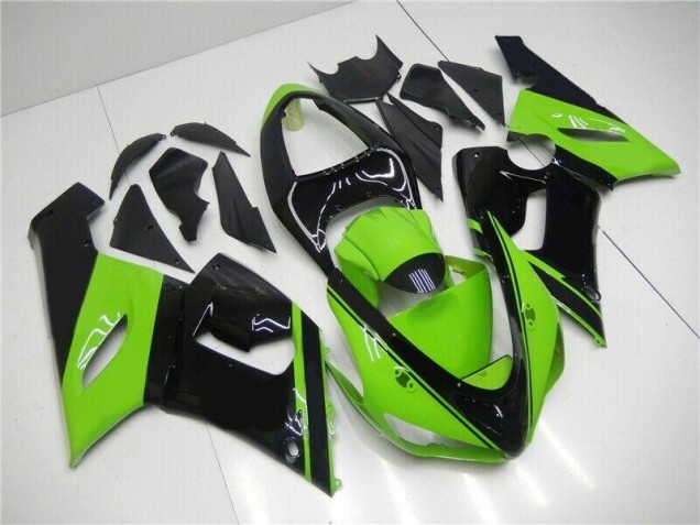 Inexpensive 2005-2006 Green Black Kawasaki ZX6R Motor Fairings Inexpensive 2005-2006 Green Black Kawasaki ZX6R Motor Fairings