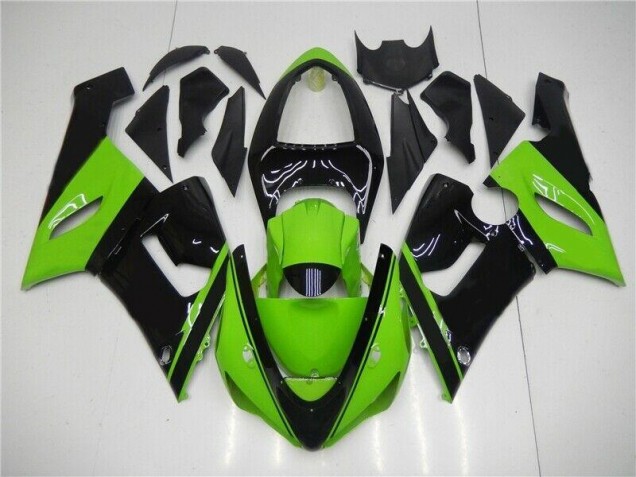 Inexpensive 2005-2006 Green Black Kawasaki ZX6R Motor Fairings Inexpensive 2005-2006 Green Black Kawasaki ZX6R Motor Fairings