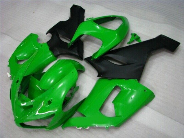 Inexpensive 2005-2006 Green Matte Black Kawasaki ZX6R Motorcycle Fairing Inexpensive 2005-2006 Green Matte Black Kawasaki ZX6R Motorcycle Fairing