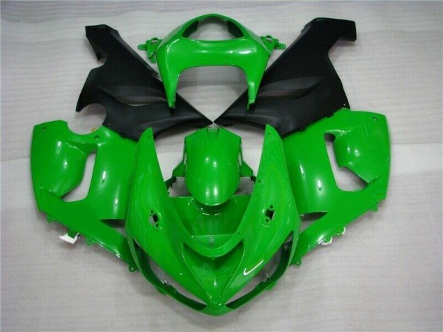 Inexpensive 2005-2006 Green Matte Black Kawasaki ZX6R Motorcycle Fairing Inexpensive 2005-2006 Green Matte Black Kawasaki ZX6R Motorcycle Fairing