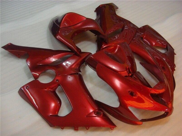 Inexpensive 2005-2006 Red Kawasaki ZX6R Bike Fairing Inexpensive 2005-2006 Red Kawasaki ZX6R Bike Fairing