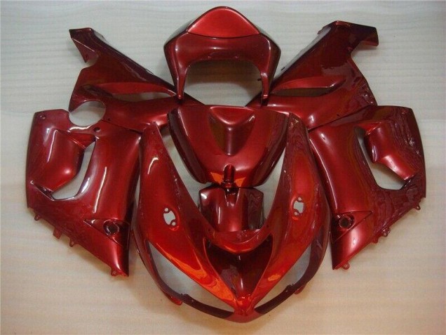 Inexpensive 2005-2006 Red Kawasaki ZX6R Bike Fairing Inexpensive 2005-2006 Red Kawasaki ZX6R Bike Fairing