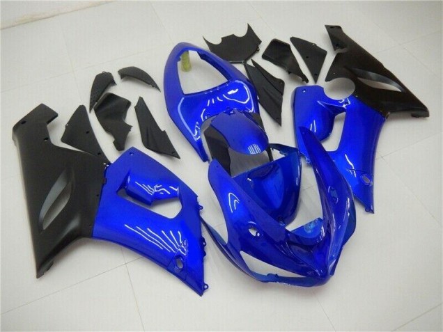 Inexpensive 2005-2006 Blue Kawasaki ZX6R Bike Fairings Inexpensive 2005-2006 Blue Kawasaki ZX6R Bike Fairings