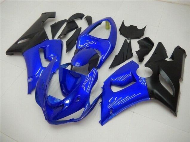 Inexpensive 2005-2006 Blue Kawasaki ZX6R Bike Fairings Inexpensive 2005-2006 Blue Kawasaki ZX6R Bike Fairings