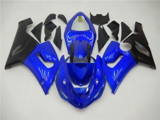 Inexpensive 2005-2006 Blue Kawasaki ZX6R Bike Fairings Inexpensive 2005-2006 Blue Kawasaki ZX6R Bike Fairings