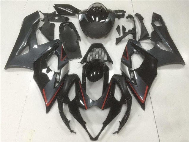 Inexpensive 2005-2006 Black Grey Suzuki GSXR 1000 Moto Fairings