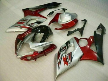 Inexpensive 2005-2006 Red White Suzuki GSXR 1000 K5 Motorcycle Fairing Kits & Plastic Bodywork MF1797