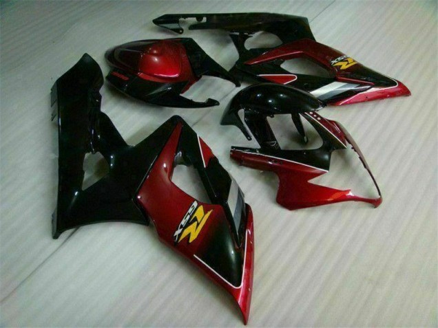 Inexpensive 2005-2006 Red Black Suzuki GSXR 1000 Bike Fairing Kit