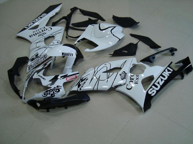 Inexpensive 2005-2006 White Corona Suzuki GSXR 1000 Motorcycle Replacement Fairings