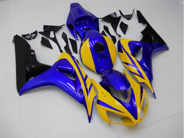 Inexpensive 2006-2007 Yellow Blue Honda CBR1000RR Replacement Motorcycle Fairings Inexpensive 2006-2007 Yellow Blue Honda CBR1000RR Replacement Motorcycle Fairings