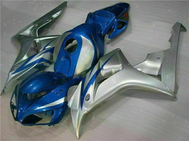 Inexpensive 2006-2007 Blue Silver Honda CBR1000RR Motorcycle Fairings Kits
