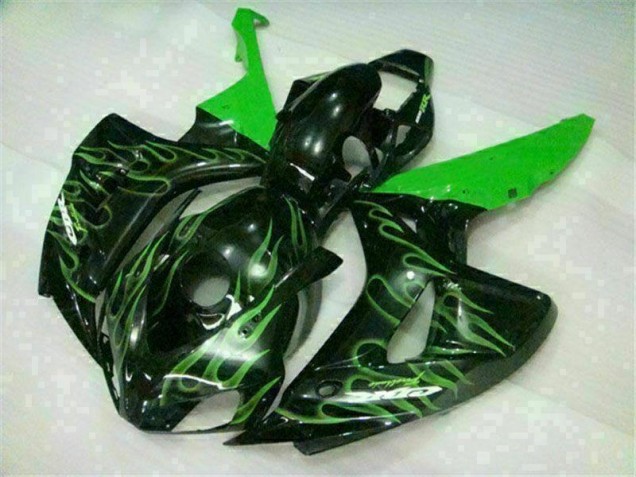 Inexpensive 2006-2007 Green Flame Black Honda CBR1000RR Moto Fairings Inexpensive 2006-2007 Green Flame Black Honda CBR1000RR Moto Fairings