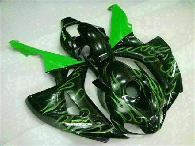 Inexpensive 2006-2007 Green Flame Black Honda CBR1000RR Moto Fairings Inexpensive 2006-2007 Green Flame Black Honda CBR1000RR Moto Fairings