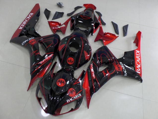 Inexpensive 2006-2007 Black Bacardi Honda CBR1000RR Motorbike Fairing