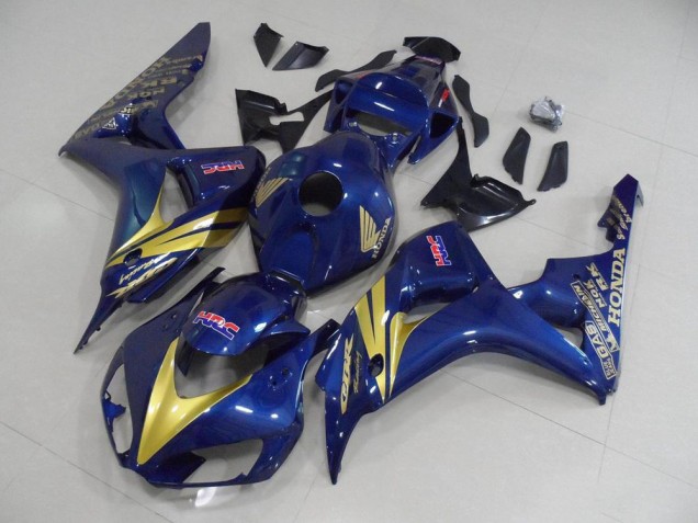 Inexpensive 2006-2007 Dark Blue with Gold Stripe Honda CBR1000RR Motorcycle Fairing Kits Inexpensive 2006-2007 Dark Blue with Gold Stripe Honda CBR1000RR Motorcycle Fairing Kits