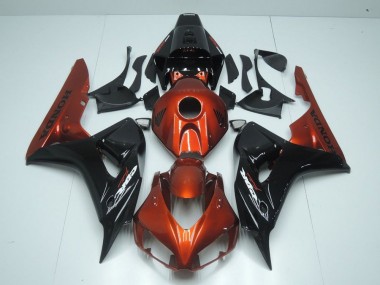 Inexpensive 2006-2007 Orange and Black Honda CBR1000RR Motorcycle Fairing