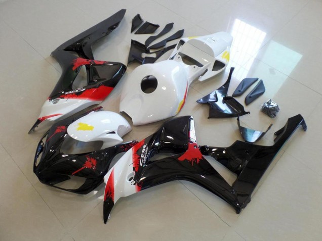 Inexpensive 2006-2007 White Black with No Sticker Honda CBR1000RR Bike Fairing Kit Inexpensive 2006-2007 White Black with No Sticker Honda CBR1000RR Bike Fairing Kit