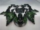 Inexpensive 2006-2007 Black Green Flame Kawasaki ZX10R Motorcycle Fairing Inexpensive 2006-2007 Black Green Flame Kawasaki ZX10R Motorcycle Fairing