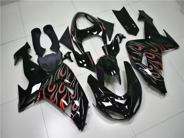 Inexpensive 2006-2007 Black Grey Red Kawasaki ZX10R Motorbike Fairing Inexpensive 2006-2007 Black Grey Red Kawasaki ZX10R Motorbike Fairing