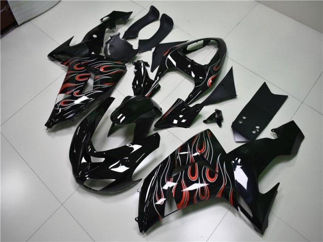 Inexpensive 2006-2007 Black Grey Red Kawasaki ZX10R Motorbike Fairing Inexpensive 2006-2007 Black Grey Red Kawasaki ZX10R Motorbike Fairing