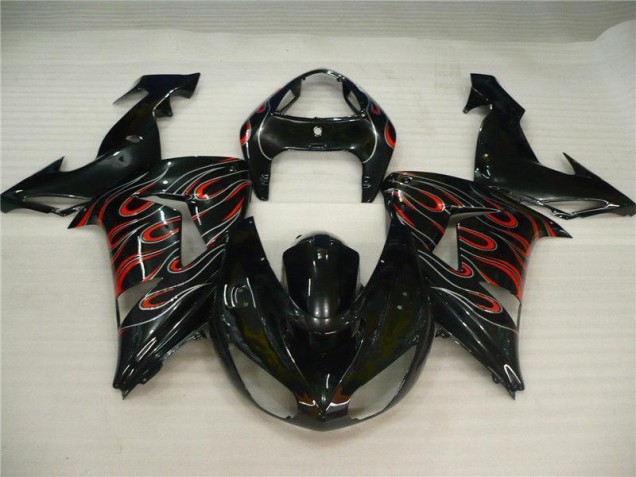 Inexpensive 2006-2007 Black Grey Red Kawasaki ZX10R Motorbike Fairing Inexpensive 2006-2007 Black Grey Red Kawasaki ZX10R Motorbike Fairing