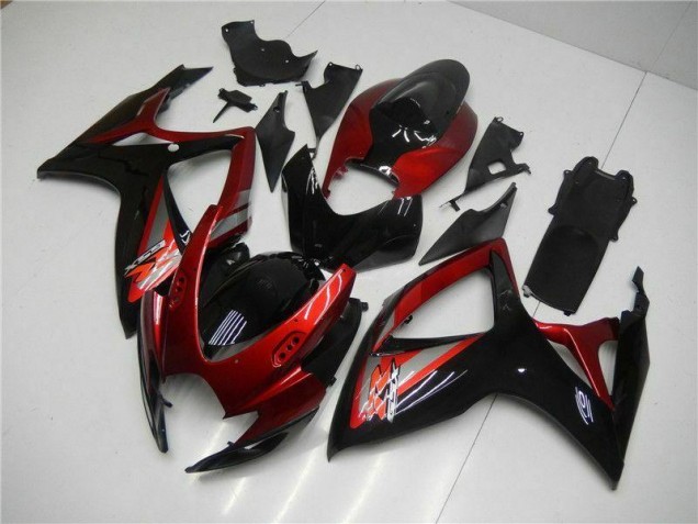 Inexpensive 2006-2007 Red Black Suzuki GSXR 600/750 Motor Bike Fairings Inexpensive 2006-2007 Red Black Suzuki GSXR 600/750 Motor Bike Fairings