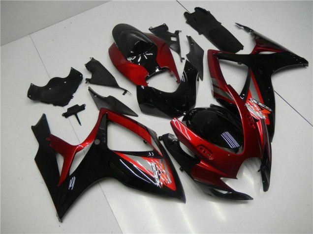 Inexpensive 2006-2007 Red Black Suzuki GSXR 600/750 Motor Bike Fairings Inexpensive 2006-2007 Red Black Suzuki GSXR 600/750 Motor Bike Fairings