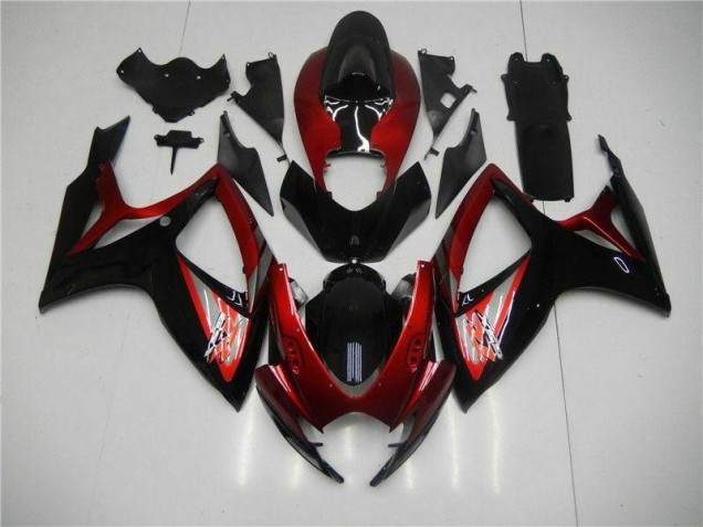 Inexpensive 2006-2007 Red Black Suzuki GSXR 600/750 Motor Bike Fairings Inexpensive 2006-2007 Red Black Suzuki GSXR 600/750 Motor Bike Fairings