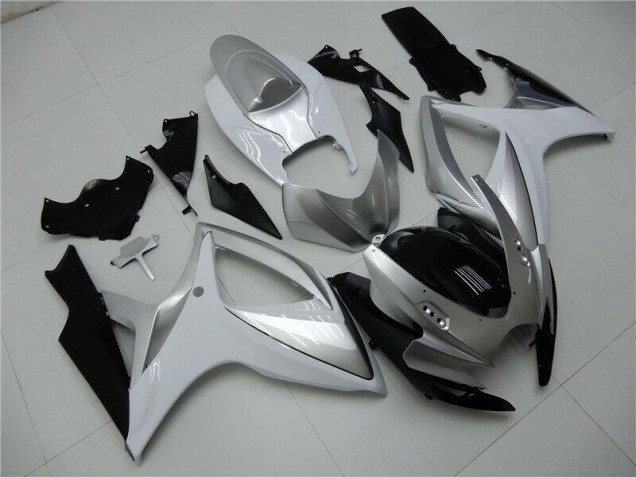 Inexpensive 2006-2007 Silver Suzuki GSXR 600/750 Motorcycle Fairings Kits Inexpensive 2006-2007 Silver Suzuki GSXR 600/750 Motorcycle Fairings Kits