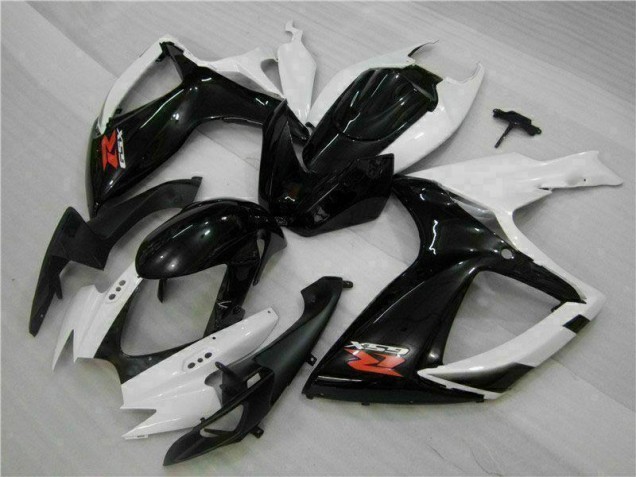 Inexpensive 2006-2007 White Black Suzuki GSXR 600/750 Motorcycle Fairings Kit Inexpensive 2006-2007 White Black Suzuki GSXR 600/750 Motorcycle Fairings Kit