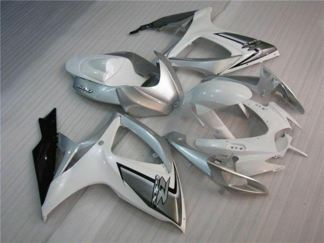 Inexpensive 2006-2007 White Silver Suzuki GSXR 600/750 Motorcycle Fairing Inexpensive 2006-2007 White Silver Suzuki GSXR 600/750 Motorcycle Fairing
