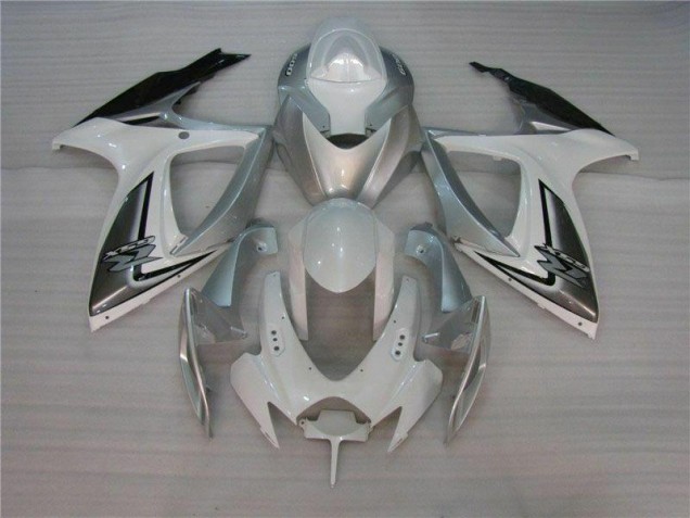 Inexpensive 2006-2007 White Silver Suzuki GSXR 600/750 Motorcycle Fairing Inexpensive 2006-2007 White Silver Suzuki GSXR 600/750 Motorcycle Fairing