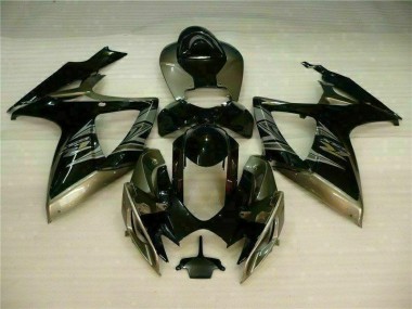 Inexpensive 2006-2007 Black Grey Suzuki GSXR 600/750 Motorcycle Fairing Kits
