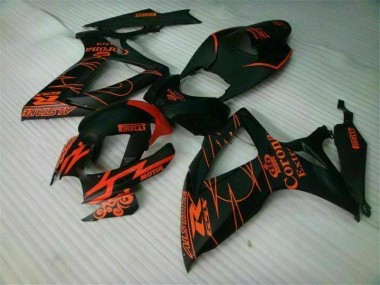 Inexpensive 2006-2007 Black Suzuki GSXR 600/750 Motorcycle Fairings Kits