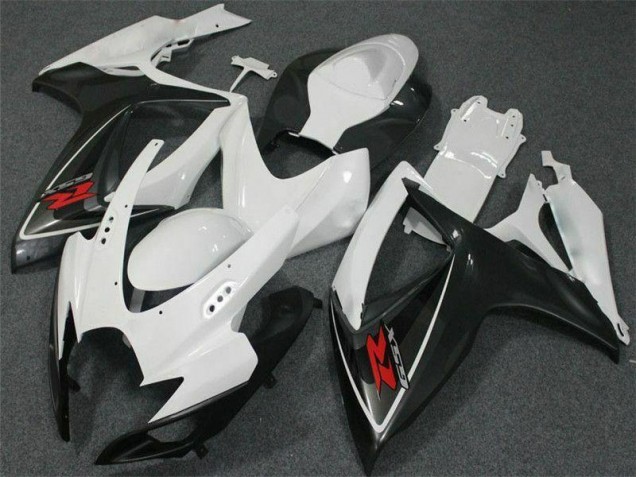 Inexpensive 2006-2007 White Suzuki GSXR 600/750 Motorcycle Fairing Kits Inexpensive 2006-2007 White Suzuki GSXR 600/750 Motorcycle Fairing Kits