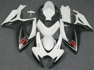 Inexpensive 2006-2007 White Suzuki GSXR 600/750 Motorcycle Fairing Kits
