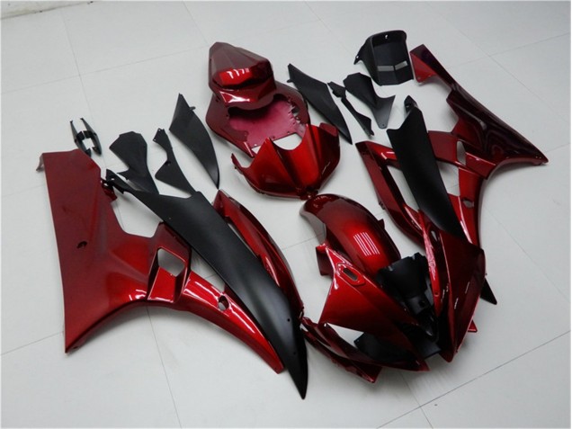 Inexpensive 2006-2007 Red Black Yamaha YZF R6 Bike Fairings Inexpensive 2006-2007 Red Black Yamaha YZF R6 Bike Fairings