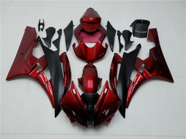 Inexpensive 2006-2007 Red Black Yamaha YZF R6 Bike Fairings Inexpensive 2006-2007 Red Black Yamaha YZF R6 Bike Fairings